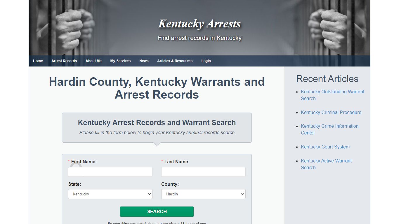 Hardin County, Kentucky Warrants and Arrest Records ...